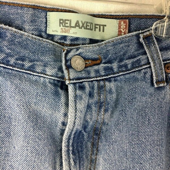 VIntage Levis 550 Blue  Jeans Mens Actual Sz34x30 - Picture 3 of 11